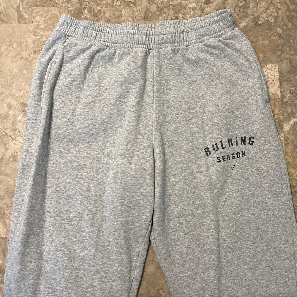 Gymshark Bulking Season Sweatpants Womens Medium Grey Joggers Gym Lifting